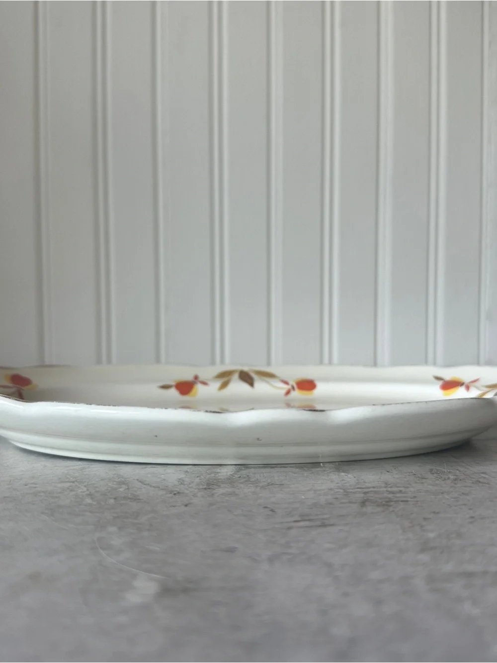 Hall China Autumn Leaf Under Plate For Gravy Boat Small Tray Platter 8.75”